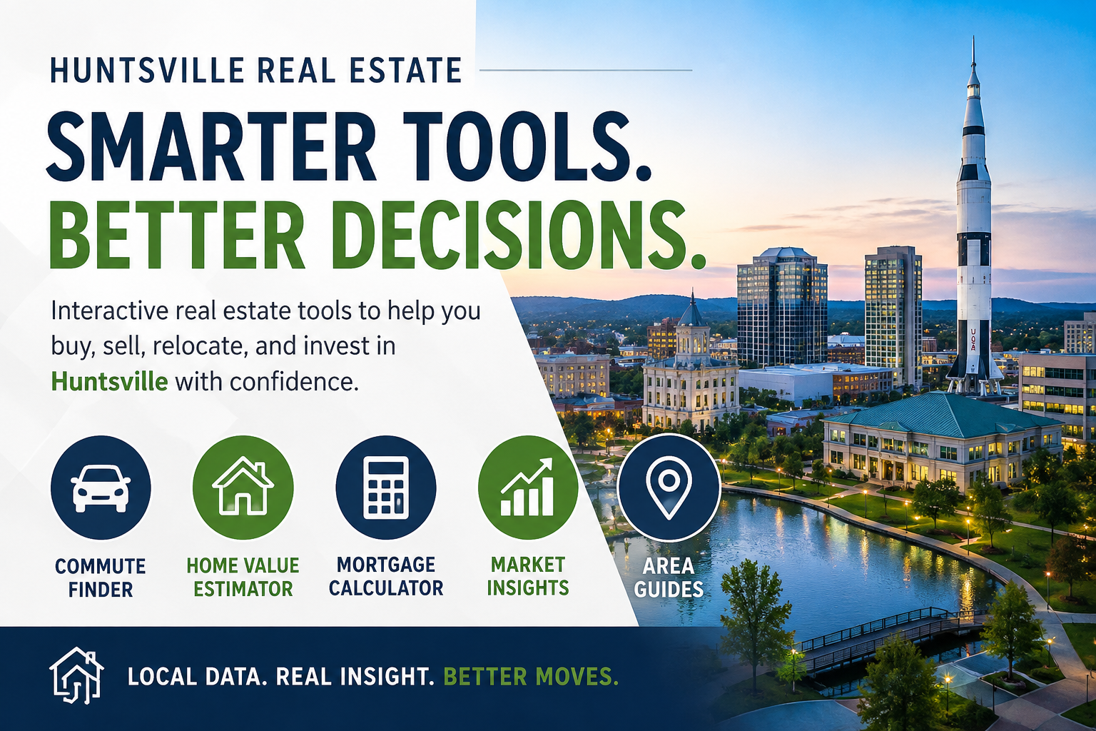 Huntsville real estate tools for buyers, sellers, relocation, and market research