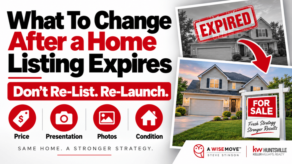 What to Change After a Home Listing Expires? Blog thumbnail about what to change after a home listing expires, including price, presentation, photos, and property condition.